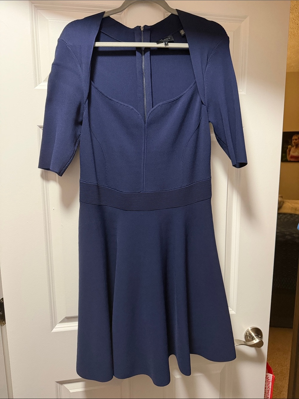 Ted Baker London Navy Sweetheart Midi Dress